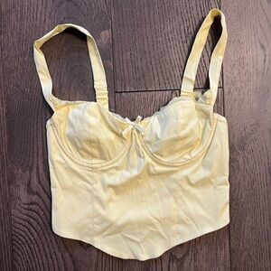 Garage Yellow Bustier Top